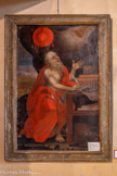 <center>Espalion</center>Chapelle  des Pénitents Blancs. Saint Jérôme. Traducteur de la bible en latin. Tableau du XVIIIe. Lemaire 1747. Créée en 1747 à Espalion, la confrérie des Pénitents bleus est dédiée à Saint-Jérôme.