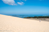 <center>La Dune du Pilat</center>A droite, la pointe du Cap-Ferret.