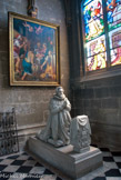 <center>Chapelle des fonds baptismaux. </center> Au mur, la Nativité de Jean Boucher, né à Bourges en 1575.