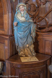 <center>Louhans </center>Sainte Marthe, pierre polychrome, XVe siècle.