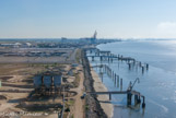<center>Saint-Nazaire. </center> Le port, vue du pont.