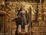 <center>Église Santa Maria de Cadaqués. </center>Retable de l'église Santa Maria de Cadaqués (par Pau Costa 1665-1727), dédié à Notre-Dame de l’Espérance, de style baroque. Sainte Rita ?