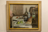 <center>Nature morte aux couteaux noirs</center>Matisse, Henri
Le Cateau-Cambrésis, 1869 - Nice, 1954

1896
Huile sur toile
Un an avant l’explosion du fauvisme, Henri Matisse choisit curieusement d’exposer en 1904 un ensemble de toiles sages, parmi lesquelles cette nature morte apaisée, réalisée dix ans plus tôt lors d’un séjour en Normandie.
Dépôt de l’État, 1905. Transfert de propriété des œuvres de l'État, en dépôt au musée Fab