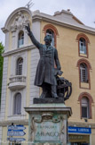<center>Perpignan</center>Place Arago. François Arago, né le 26 février 1786 à Estagel (Pyrénées-Orientales) et mort le 2 octobre 1853 à Paris, est un astronome, physicien et homme politique français.