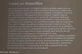 <center></center>Musée Htacinthe Rigaud. <br> Croire en Roussillon.
De la naissance à la mort, la religion scande les grandes étapes de la vie et accompagne le fidèle. Les ordres mendiants (franciscains, dominicains, carmes et grands augustins), fortement implantés à Perpignan, favorisent par leur prêche le développement d’un sentiment religieux rigoriste.
La Contre-Réforme, instituée par le concile de Trente (1545-1563) pour endiguer la progression de la réforme protestante, ne fera qu’accroître une religion où la pénitence et la contrition occupent déjà une large place C’est dans le sillage des prêches virulents de saint Vincent Ferrier, frère dominicain, qu’est créée en 1416 la confrérie de la Sanch. Si ses pénitents accompagnaient alors les condamnés à mort jusqu’au lieu de leur exécution, ils défilent encore aujourd’hui chaque Vendredi saint dans les rues de Perpignan pour accompagner le Christ jusqu’à la croix.
Pendant toute la période gothique (XIIIe-XVe siècles), les cloîtres accueillent les tombeaux des familles nobles tel le vicomte de Castelnou, les chapelles ceux des bourgeois récemment enrichis tel Perpenya Blan. Les confréries de commerçants et d’artisans, par le biais de commandes, recherchent la protection divine. Les tisserands de la ville se placent ainsi sous la protection de Notre-Dame des désemparés.