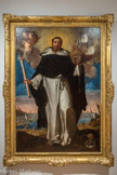 <center></center>Musée Hyacinthe Rigaud. <br> Antoine Guerra, dit le jeune.
(Perpignan, 1666-1711)
Saint Elme, protecteur du commerce .maritime, 1701.
Huile sur toile.
À deux reprises au cours de leur histoire les consuls de Mer de Perpignan vont commander des œuvres de prestige dédiées à Saint Elme, le saint protecteur des marins devenu par extension le saint patron des commerçants. Après la commande du Retable de la Trinité (1489), en 1701 est passée commande à Antoine Guerra le jeune d'une imposante toile dédiée à Pierre Elme Gonzalez, dominicain espagnol du XIIIe siècle qui consacra sa vie à l’évangélisation des marins. Béatifié huit ans après sa mort, les marins l’invoquèrent sous le nom de saint Elme. Antoine Guerra le jeune montre ici pleinement la mesure de son talent: l’ampleur de la composition, la finesse des coloris et la perfection du dessin font de cette œuvre un de ses chefs-d’œuvre.