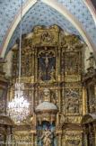 <center>Eglise Saint Jacques</center>Retable de la chapelle du Rosaire. Provient de l'ancien couvent Saint-Dominique. Sculpté par Lazare Tremullas, 1643, peint par Pierre Godanyor, 1658 (contrat).