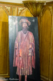 <center>Eglise Saint Jacques</center>Reproduction de la satue de saint Jacques le Majeur. Anciennement dans un enfeu, sous le porche de l'église. Statue centrale et seul vestige de l'ancien retable du maître-autel, sculpté en 1450 par le sculpteur perpignanais Jean Raholf et doré en 1463 par le peintre perpignanais André Fabrègues.