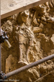 <center>Tautavel.</center>Chantier des fouilles. Omoplate de cheval.