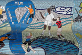 <center>Le banc</center>Dépistage du cancer colorectal, 2025. Course Marseille bleu. Courir pour prévenir. Bien manger. Se dépister dès 50 ans. Dossier : Mars en bleu.