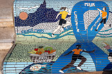 <center>Le banc</center>Dépistage du cancer colorectal, 2025. Course Marseille bleu. Courir pour prévenir. Bien manger. Se dépister dès 50 ans. Dossier : Mars en bleu.