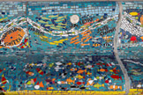 <center>Le banc</center>Bancs Ulule, Ecole Saint Joseph, Servières, 13015, 2019. Les petits poisons portent les noms de élèves. JM Letht Cordial Seite Chapuis.