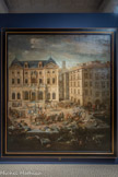 <center>Vue de l’Hôtel de Ville pendant la peste de 1720.</center>Huile sur toile. Michel Serre.
Tarragone, 1658 – Marseille, 1733. Michel Serre fut l'irremplaçable témoin de la peste qui emporta en 1720 la moitié des habitants de la ville. Les toiles sur lesquelles il travaille dès la fin de l'épidémie, nous ont gardé le souvenir de l'horreur des scènes qui se déroulèrent alors dans les rues. Elles rendaient hommage à l'héroïsme des représentants des pouvoirs publics qui prirent en charge les victimes, comme Monseigneur de Belsunce qui se dévoua auprès des malades, ou le Chevalier Roze qui se chargea de l'évacuation des corps qui jonchaient les rues {Épisode de la Tourette).