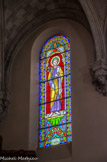 <center>Eglise des Aygalades, Notre-Dame du mont Carmel. </center> Vitrail de droite du chœur. Saint Joseph.