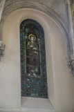 <center>Eglise des Aygalades, Notre-Dame du mont Carmel. </center> Vitrail de gauche du chœur. Saint Jean-Baptiste.
