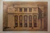 <center>Façade principale</center>élévation : projet intermédiaire (entre le projet C et le projet définitif RR) (1922-1923) 
( AMM 674 W 229 )