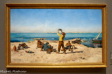 <center> Le déjeuner des pêcheurs ou la régalade</center>Alphonse Moutte. Marseille, 1840-1913. 1882. Huile sur toile.