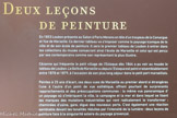 <center></center>En 1853 Loubon présente au Salon à Paris Menons en tête d'un troupeau de la Camargue et Vue de Marseille. Ce dernier tableau va s'imposer comme le paysage iconique de la ville et de son école de peinture .Il sera le premier tableau de Loubon à entrer dans les collections du musée consacrant ainsi l’école de Marseille et celui qui est perçu par ses contemporains comme son représentant le plus illustre.
Cézanne qui fréquente le petit village de l'Estaque dès 1864 a pu voir au musée le tableau de Loubon. Le Golfe de Marseille vu depuis l'Estaque est peint vraisemblablement entre 1878 et 1879, à l'occasion de son plus long séjour dans le petit port marseillais.
Peintes à 25 ans d'écart, ces deux vues de Marseille au premier abord si étrangères l'une à l'autre d’un point de vue esthétique, offrent pourtant de surprenants rapprochements et des préoccupations communes : la même vue panoramique d’un paysage où s’imbriquent la ville, la campagne et la mer et dans lequel se Usent les marques des mutations industrielles qui vont radicalement le transformer : cheminées d'usine, gare, digue des nouveaux ports. C'est également une réaction semblable devant les tonalités réduites par l'intensité de la lumière : deux leçons de peinture face à la singularité solaire du paysage provençal.