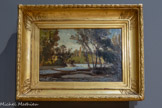 <center>Bord de rivière</center>Marius Engalière
Marseille, 1824 - Paris, 1857
Huile sur toile