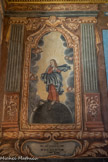 <center>Chapelle de l'Annonciade.</center>Le mur sud. L'Immaculée Conception. La rose symbolise la Pureté et le serpent, le Mal.