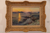 <center>Centre d’art Sébastien</center>Jean-Baptiste Olive (1848-1936)
Coucher de soleil sur les Îles du Frioul,
Non daté
Huile sur toile
50 x 73 cm
Collection Regards de Provence,
Marseille. <br> Jean-Baptiste Olive (1848-1936)
Classé dans l’école provençale de peinture, et rattaché au
naturalisme (représentation fidèle du réel, sans idéalisation)
et au post-impressionnisme pour certains aspects de son
œuvre.
Il en est l’un des représentants importants de l’École
provençale, actif à Marseille et tout autour de la
Méditerranée. Grâce à sa spécialisation dans les vues
littorales, il est parfois associé aux paysagistes marins ou aux
peintres de ports.