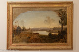 <center></center>AUGUSTE FRANÇOIS RAVIER, 1814 - 1895
LE TIBRE À OSTIE, LE SOIR.
Huile sur bois
Dépôt du Musée d’Orsay, 2019. Inv. RF 1745