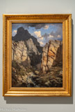 <center></center>VINCENT COURDOUAN, -1810-1893.
LA VALLÉE DES ANGOISSES, ENVIRONS DE MOUSTIERS, 1857.
Huile sur bois
Achat 1859-Inv. 956.3
