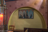 <center>Château d'Aulan.</center> Triptyque de la vie de Jésus : Nativité, fuite en Egypte, ?, mort de Joseph.
