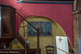 <center>Château d'Aulan.</center> Triptyque de la vie de la Vierge ! Nativité, ? , présentation au temple, Visitation.