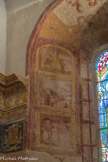 <center>Montbrun-les-Bains.</center>A gauche, la fuite en Egypte, la nativité et la présentation au Temple.