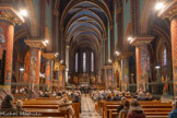 <center>Abbaye de Saint-Michel de Frigolet</center>La basilique de l'Immaculée-Conception de style néogothique, est consacrée en 1866. L'intérieur de la grande nef est entièrement recouvert de peintures murales à l'huile d'Antoine Sublet sur le modèle de la Sainte-Chapelle à Paris.
