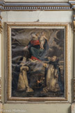 <center>La Roque-sur-Pernes.</center> Le Don du rosaire à saint Dominique et à sainte Catherine de Sienne.